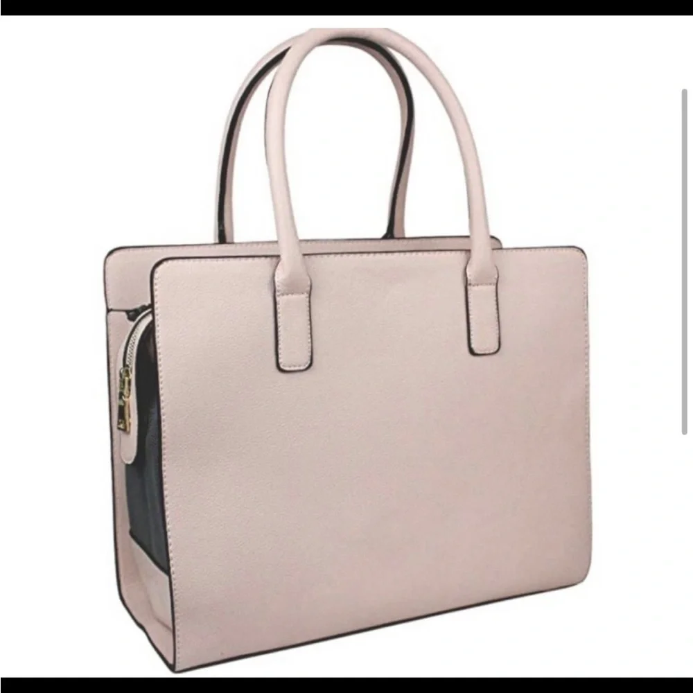 Light pink nude pet dog carrier purse